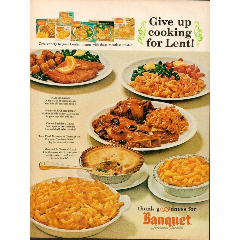 1966 Banquet Frozen Foods Vintage Print Ad (L4)